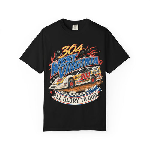 West Virginia 304 Racing T-Shirt — All Glory to God Vintage Racecar Tee